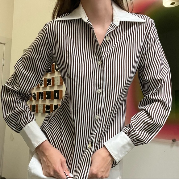 Vintage Tops - Vintage Striped Blouse